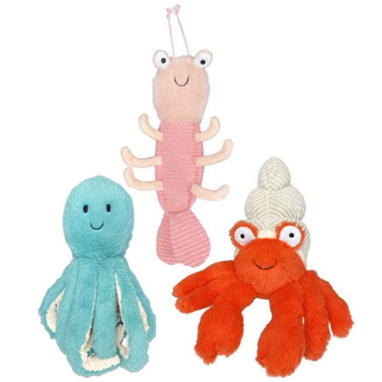 Multipet Multipet Margaritaville Coral Reefers Asst Octopus,Crab,Shrimp