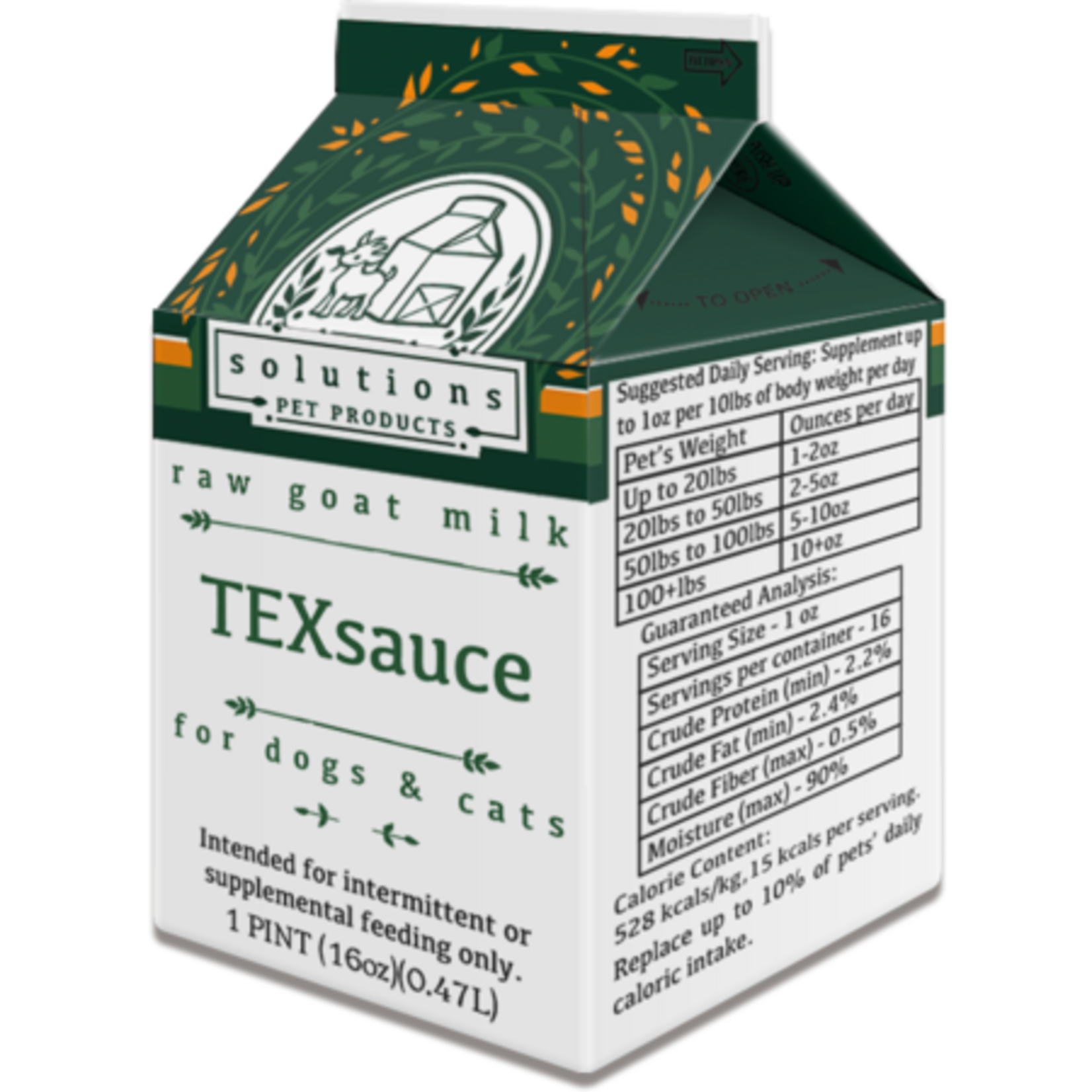 Solutions Solutions Dog Treat Frozen Texsauce Pint 16 oz
