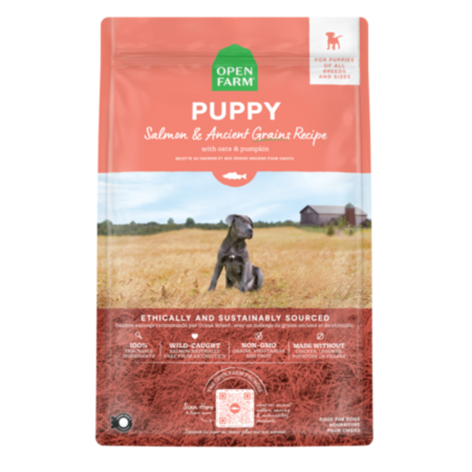 Open Farm OPEN FARM DOG DRY PUPPY SALMON ANCIENT GRAINS 22#