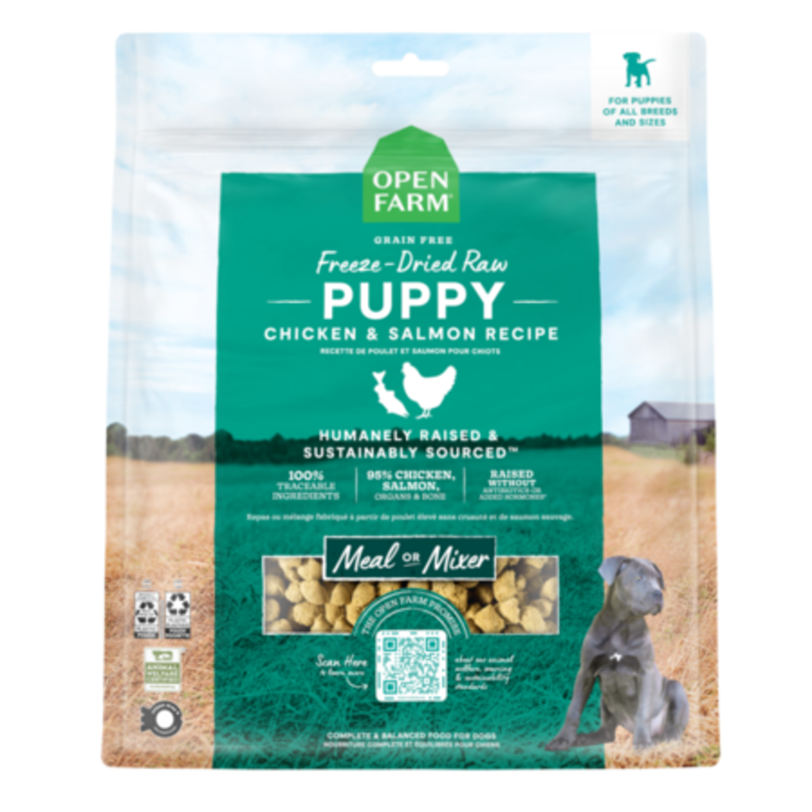 Open Farm Open Farm Dog FD Raw Chicken and Salmon Morsels Puppy 13.5 oz