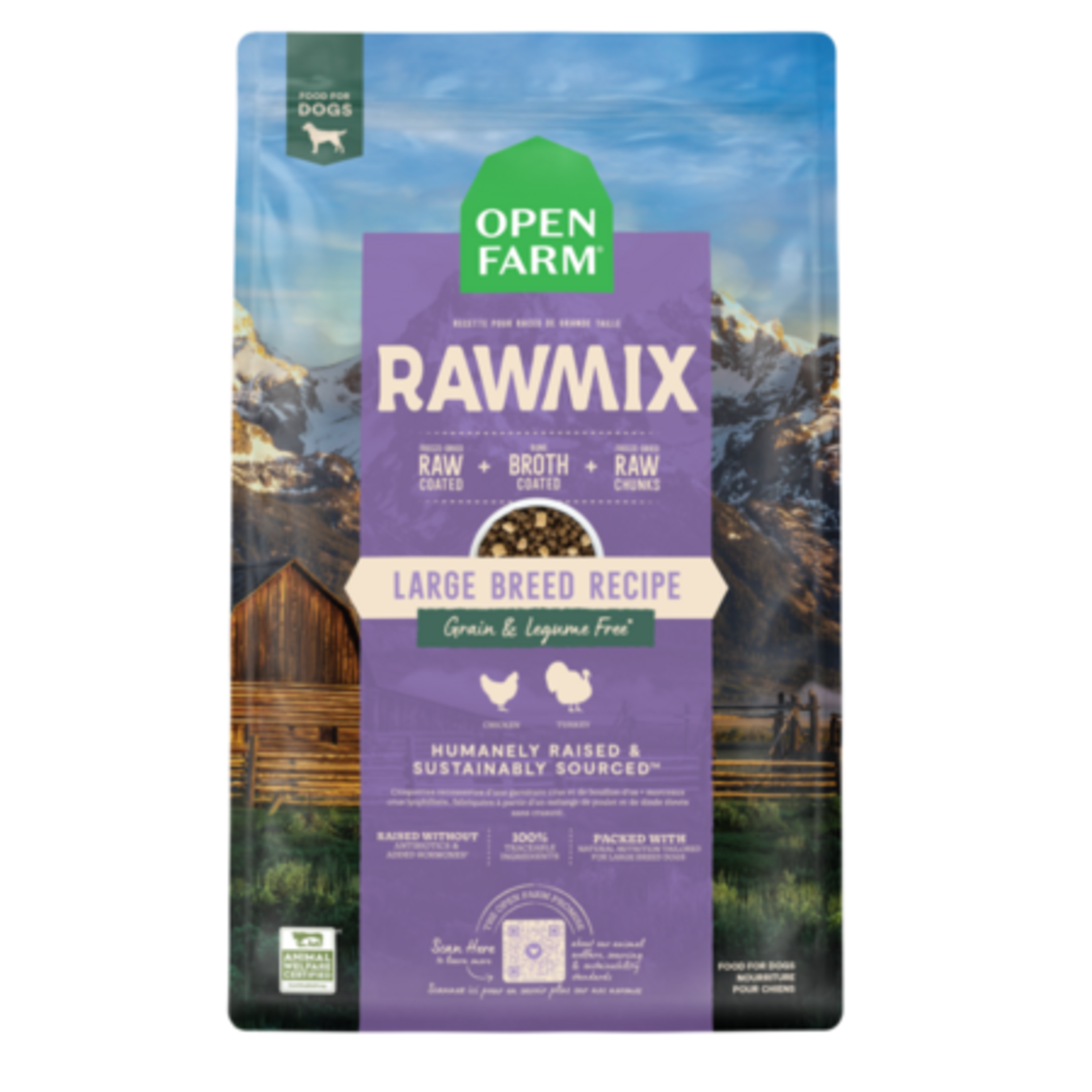 Open Farm Open Farm Dog Dry GF Rawmix Large Breed 20#
