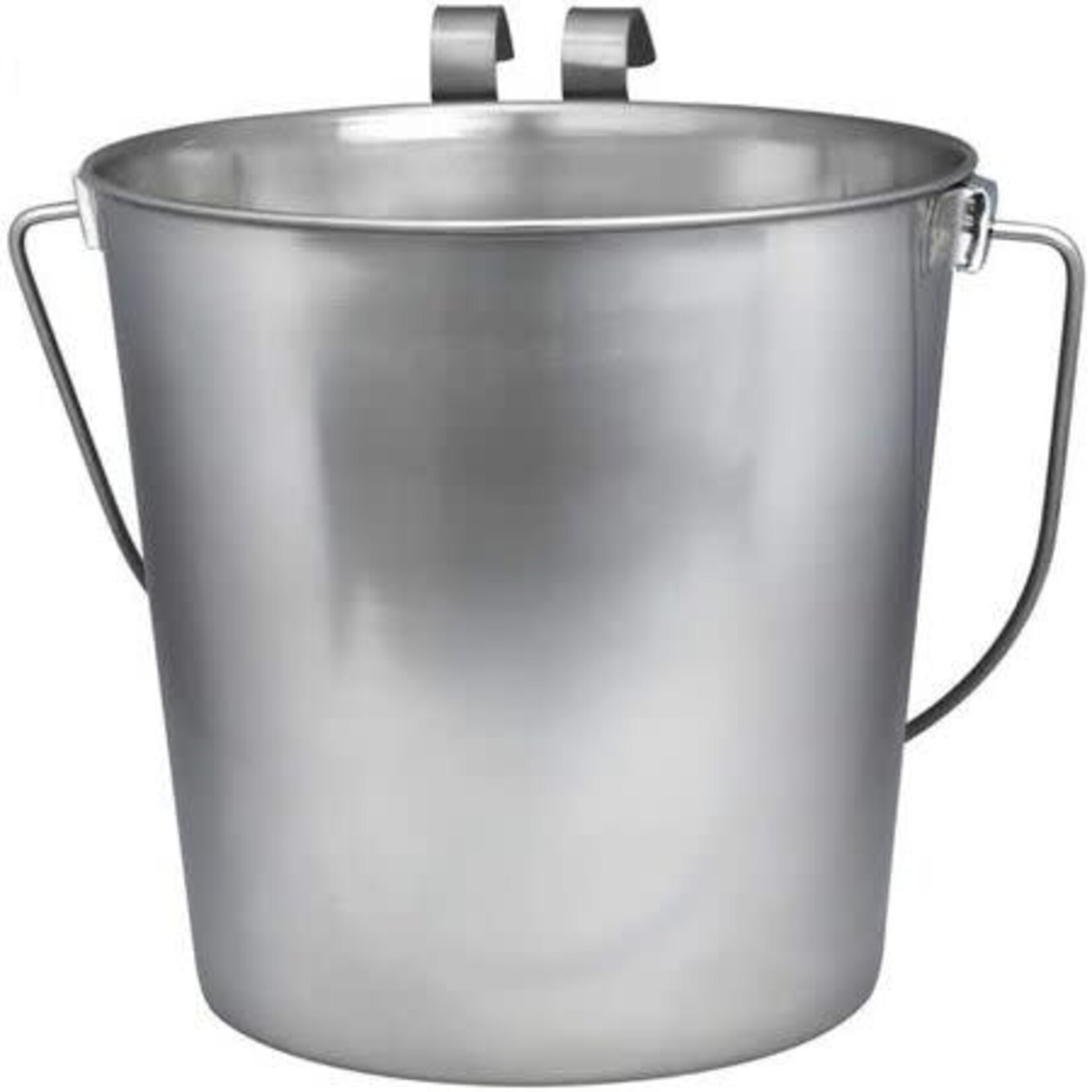 IndiPet IndiPet Pail Stainless Flat Sided With Hooks 2 Qt