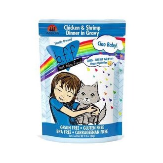 Weruva WERUVA BFF OMG POUCH 2.8 OZ CIAO BABY CHKN SHMP GRVY 12/TR