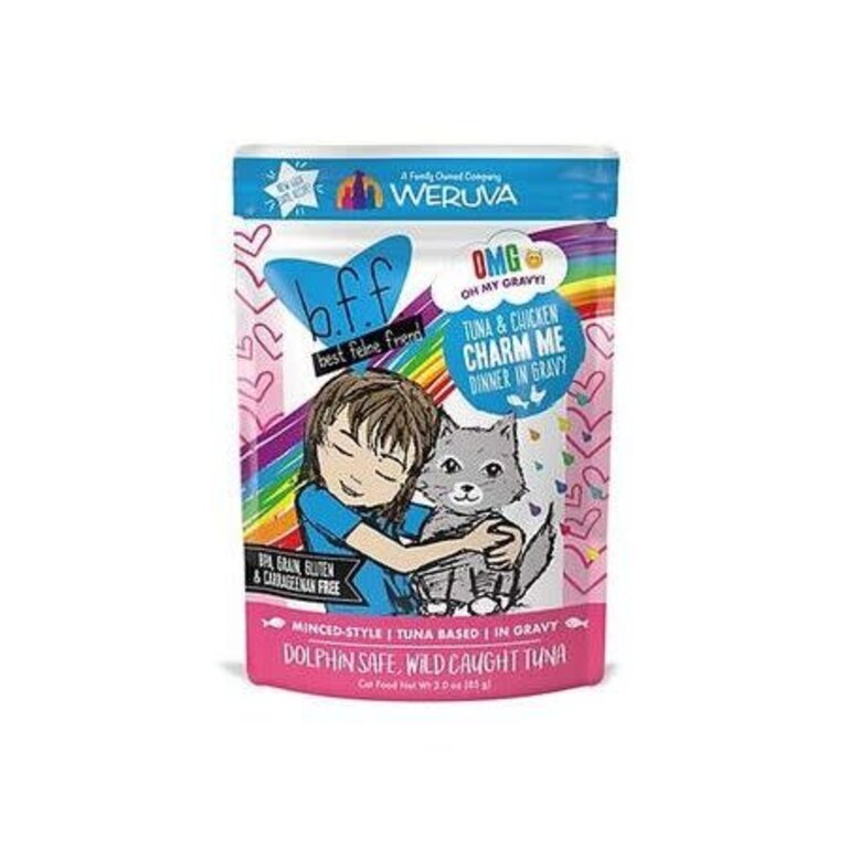 Weruva WERUVA BFF OMG POUCH 3 OZ TUNA & CHICKEN CHARM ME 12/TR