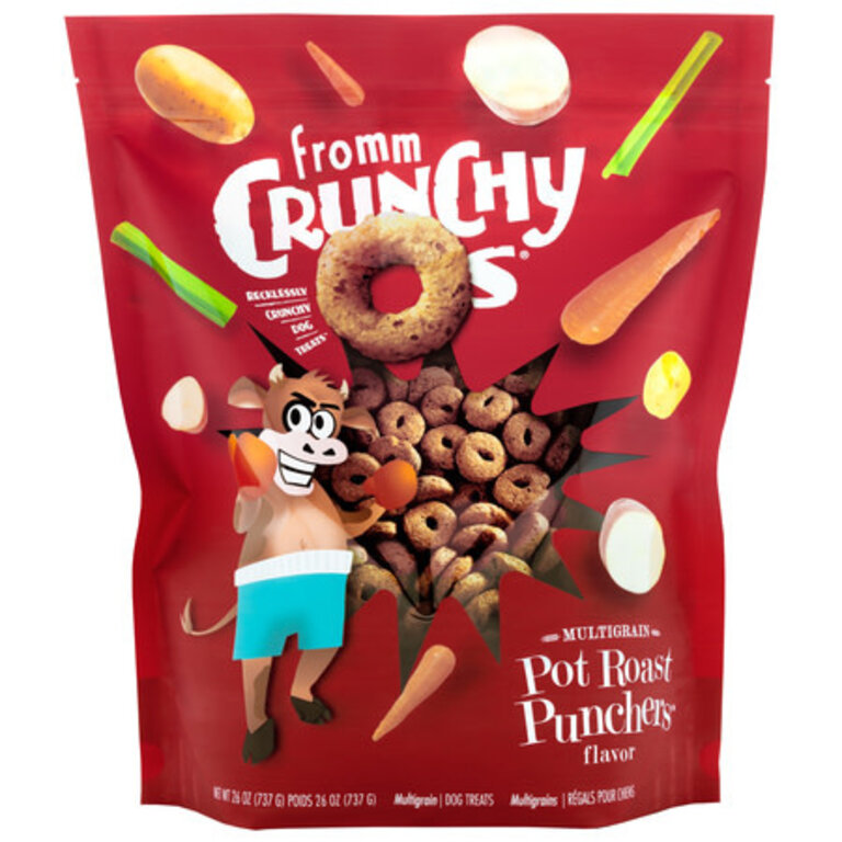 Fromm TREATS DOG CRUNCHY O'S POT ROAST PUNCHERS 26 OZ