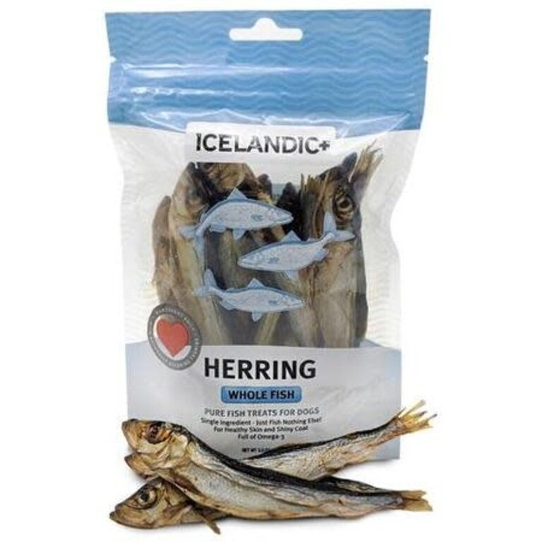 Icelandic Plus Dog Treat Herring Whole 3oz bag