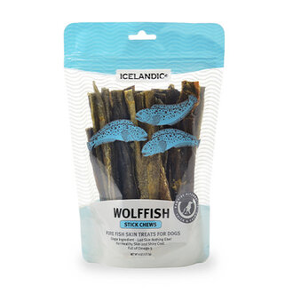Icelandic Icelandic Plus Dog Treat Wolffish Skin Stick Chews 4oz. bag