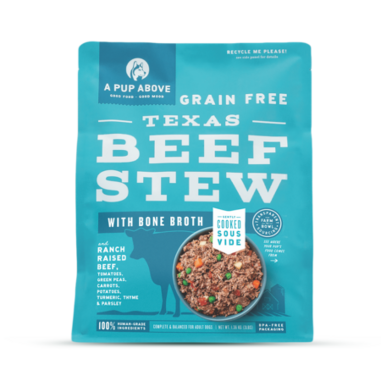 A Pup Above A PUP ABOVE FRZN GENTLY COOKED TEXAS BEEF STEW 3#