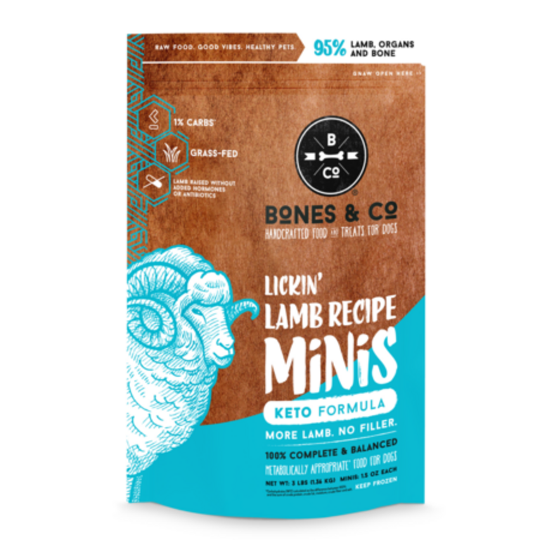 Bones & Co. BONES & CO FRZN DOG FOOD LAMB MINIS 3#