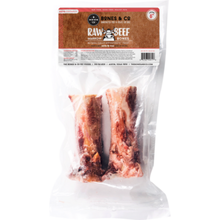 Bones & Co. BONES & CO FRZN BEEF BONES 6" 2PK BAG