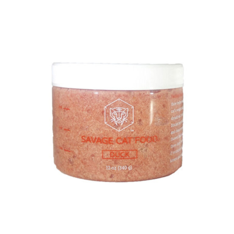 Savage Cat Savage Cat Frozen Duck 12 oz Small Tub