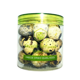 Savage Cat SAVAGE CAT FD QUAIL EGGS 2.75 OZ JAR 8/BX