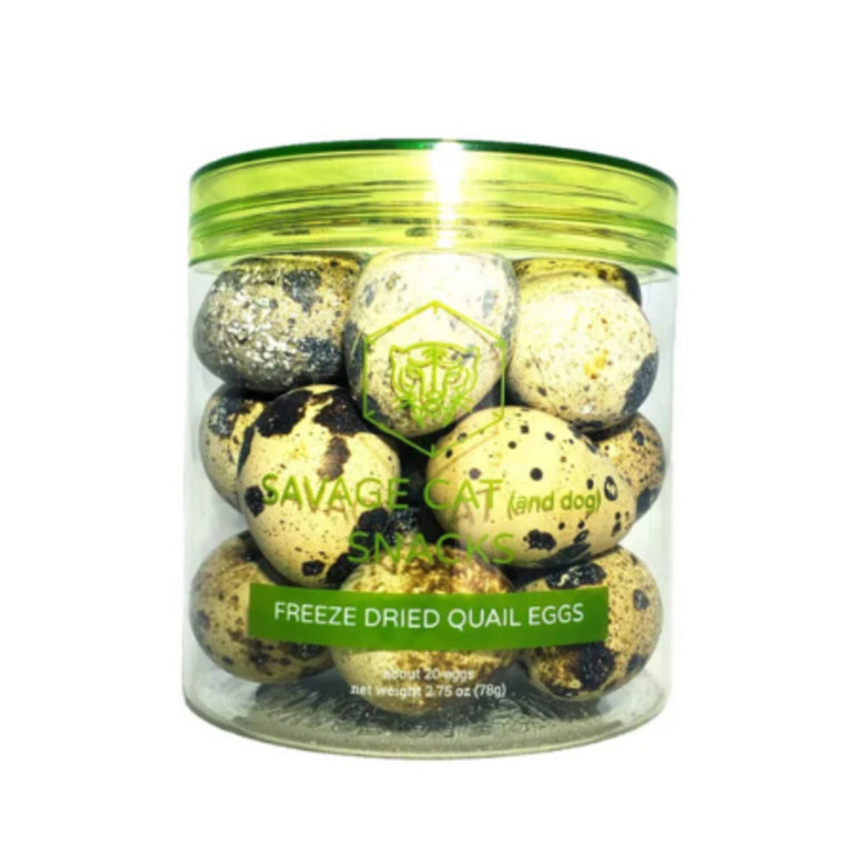 Savage Cat SAVAGE CAT FD QUAIL EGGS 2.75 OZ JAR 8/BX