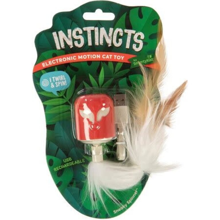 Worldwise WW INSTINCT CAT TOY SNEAKY  SPINNER USB rechargeable