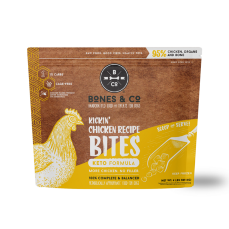 Bones & Co. BONES & CO FRZN DOG FOOD CHICKEN BITES 4#