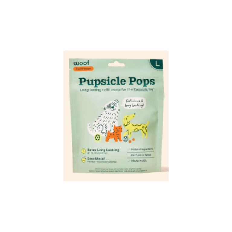 Woof WOOF DOG TREAT BEEF POPS XLARGE 12OZ