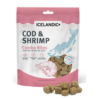 Icelandic Icelandic+ Cat Treat Combo Bites Cod & Shrimp 1.7oz bag