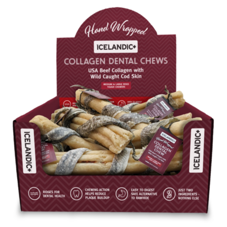 Icelandic Icelandic+ Collagen Dental Chew Fish Wrapped 8"