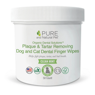 Pure & Natural Pure & Natural Dog Dental Organic Plaque Tartar Wipes 50 Ct