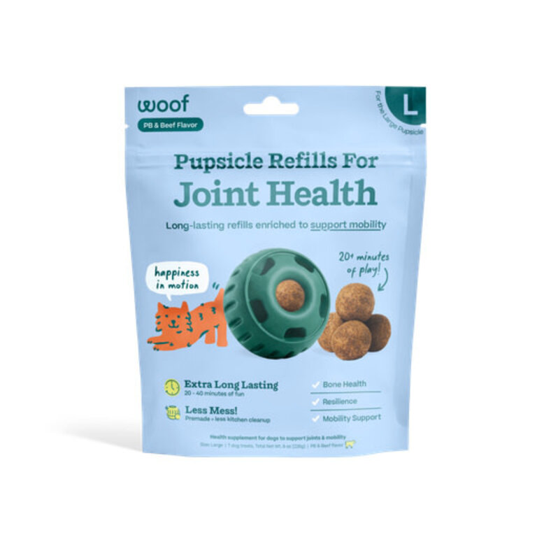Woof Woof Dog Treat Joint Health Wellness Pops Large 8 oz