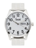 SPEIDEL INC. Ladies Speidel Silver/White Essential Watch with Twist-O-Flex Watchband