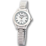 SPEIDEL INC. Ladies Speidel Silver/White Roman Numeral Twist-o-Flex Watch