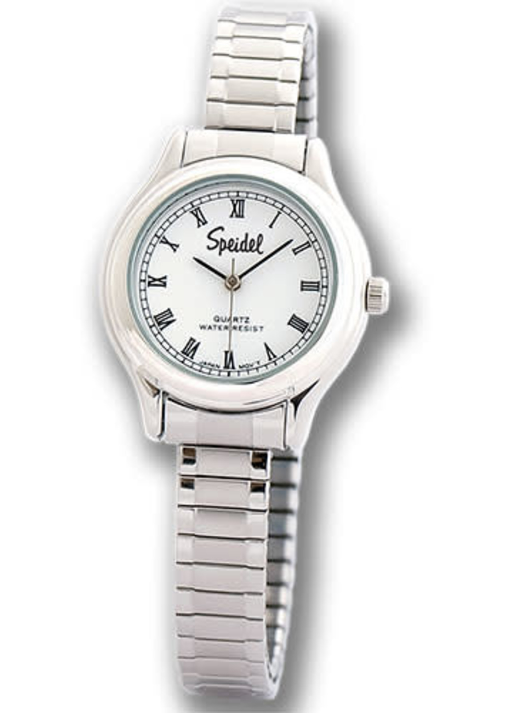 SPEIDEL INC. Ladies Speidel Silver/White Roman Numeral Twist-o-Flex Watch