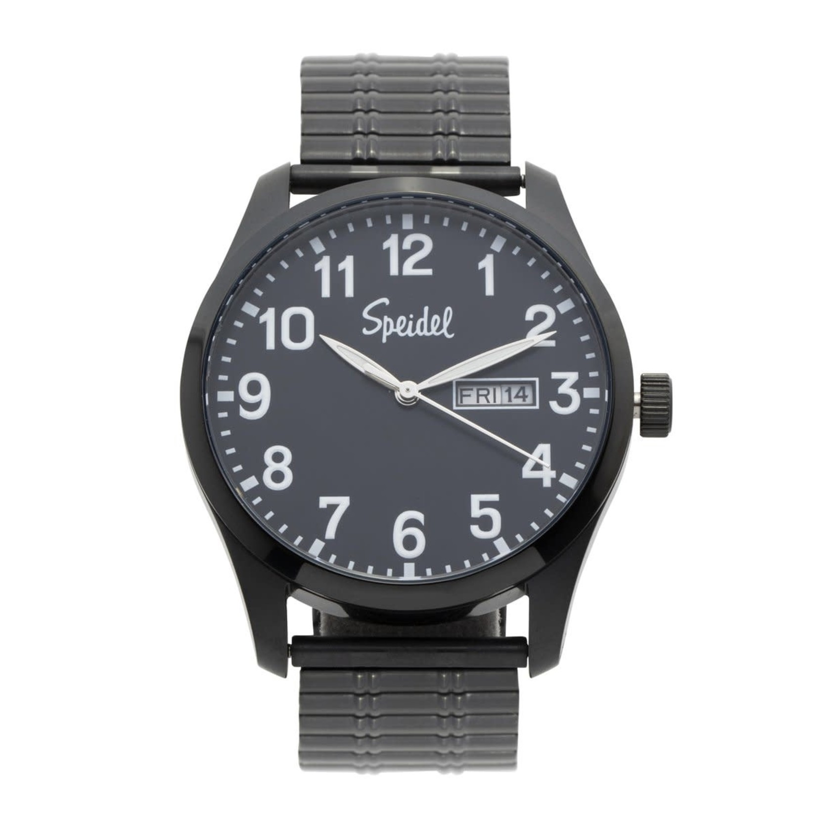 SPEIDEL INC. Men's Speidel Black/Black Essential Watch with Twist-O-Flex Watchband