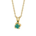 OSTBYE & ANDERSON 14KY 0.25CT Lab Created Emerald Pendant w/Chain