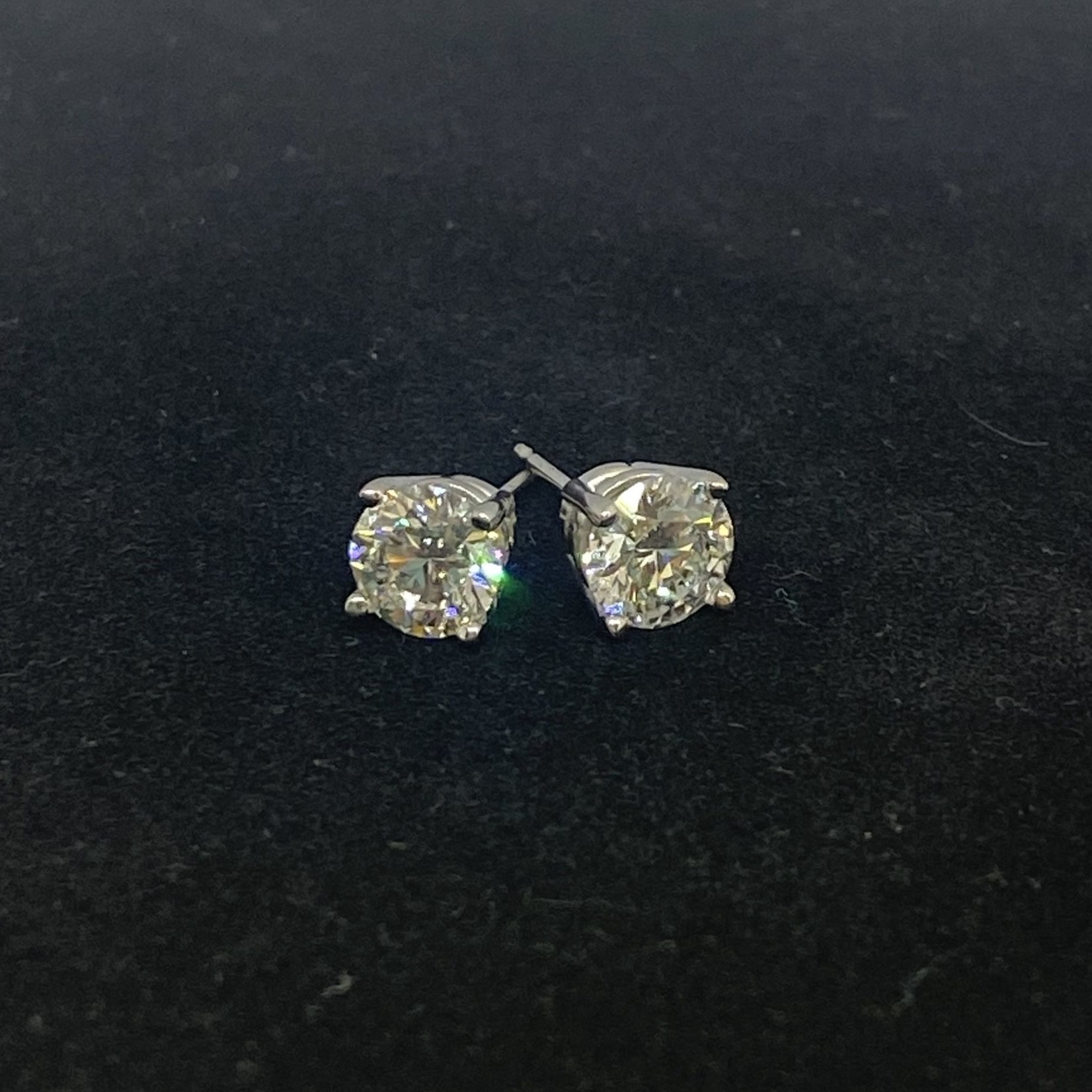 QUALITY GOLD OF CINCINNATI INC 14KW Lab-Created Diamond Stud Earrings 2CTTW