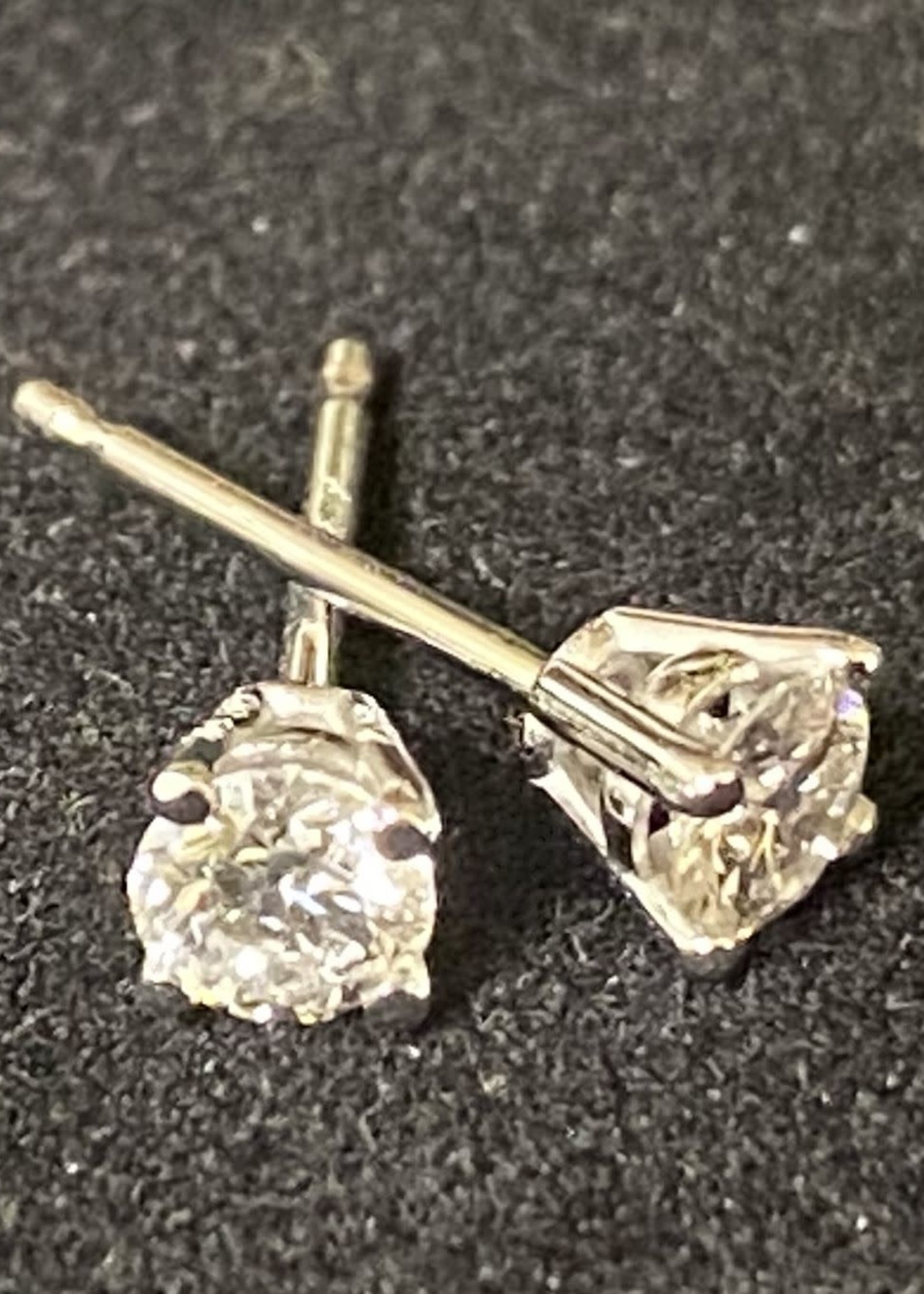 ROBINETTE JEWELERS 14KW Lab-Created Diamond Stud Earrings 1/3CTTW