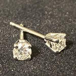 QUALITY GOLD OF CINCINNATI INC 14KW Lab-Created Diamond Stud Earrings 1/4CTTW