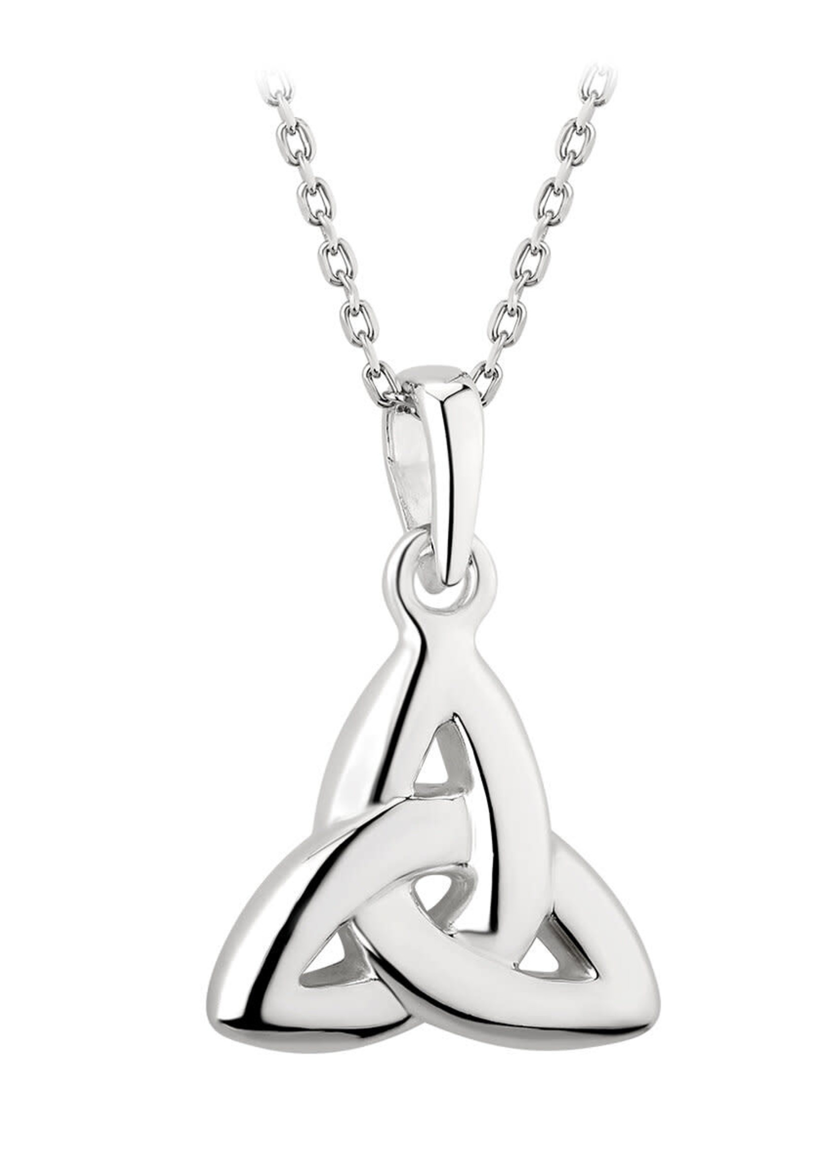 SOLVAR LIMITED Sterling Silver Double Sided Trinity Knot Pendant w/Chain