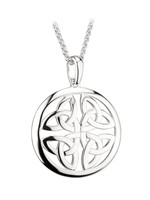 SOLVAR LIMITED Sterling Silver Round Trinity Knot Pendant w/Chain