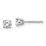 QUALITY GOLD OF CINCINNATI INC 14KW Lab-Created Diamond Stud Earrings 1/2CTTW