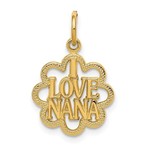 QUALITY GOLD OF CINCINNATI INC 14K "I LOVE NANA" Charm