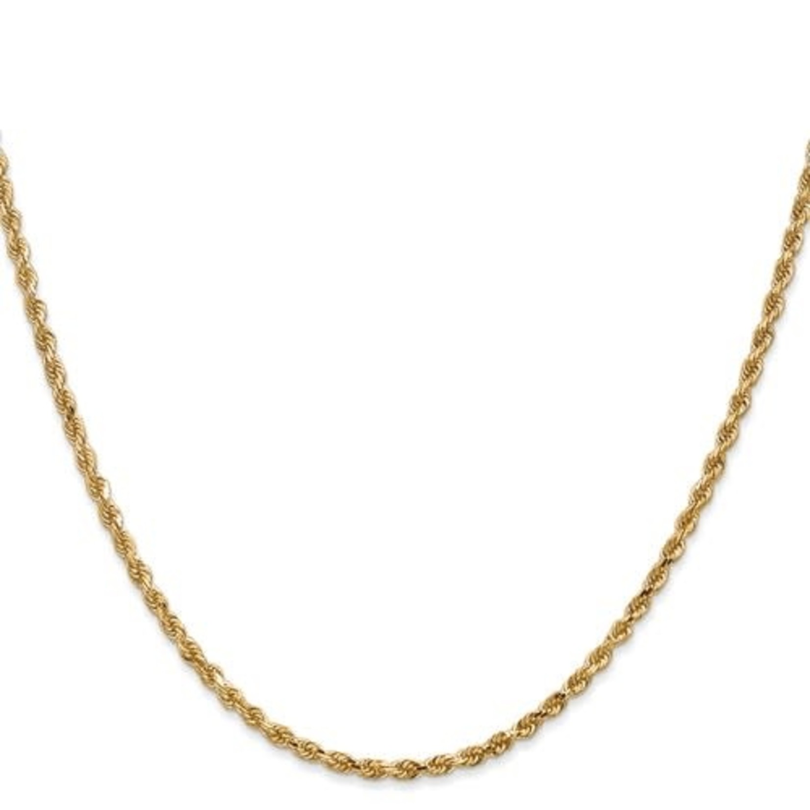 LESLIE'S 14K 20" 2.5mm Diamond cut Rope Chain 9.5g