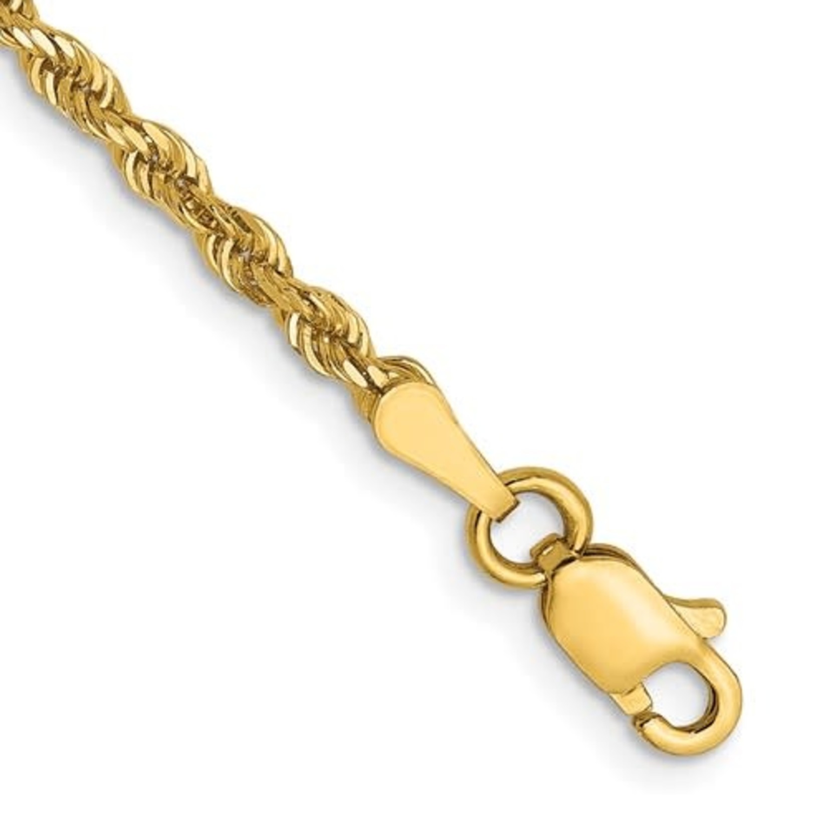 LESLIE'S 14K 20" 2.5mm Diamond cut Rope Chain 9.5g