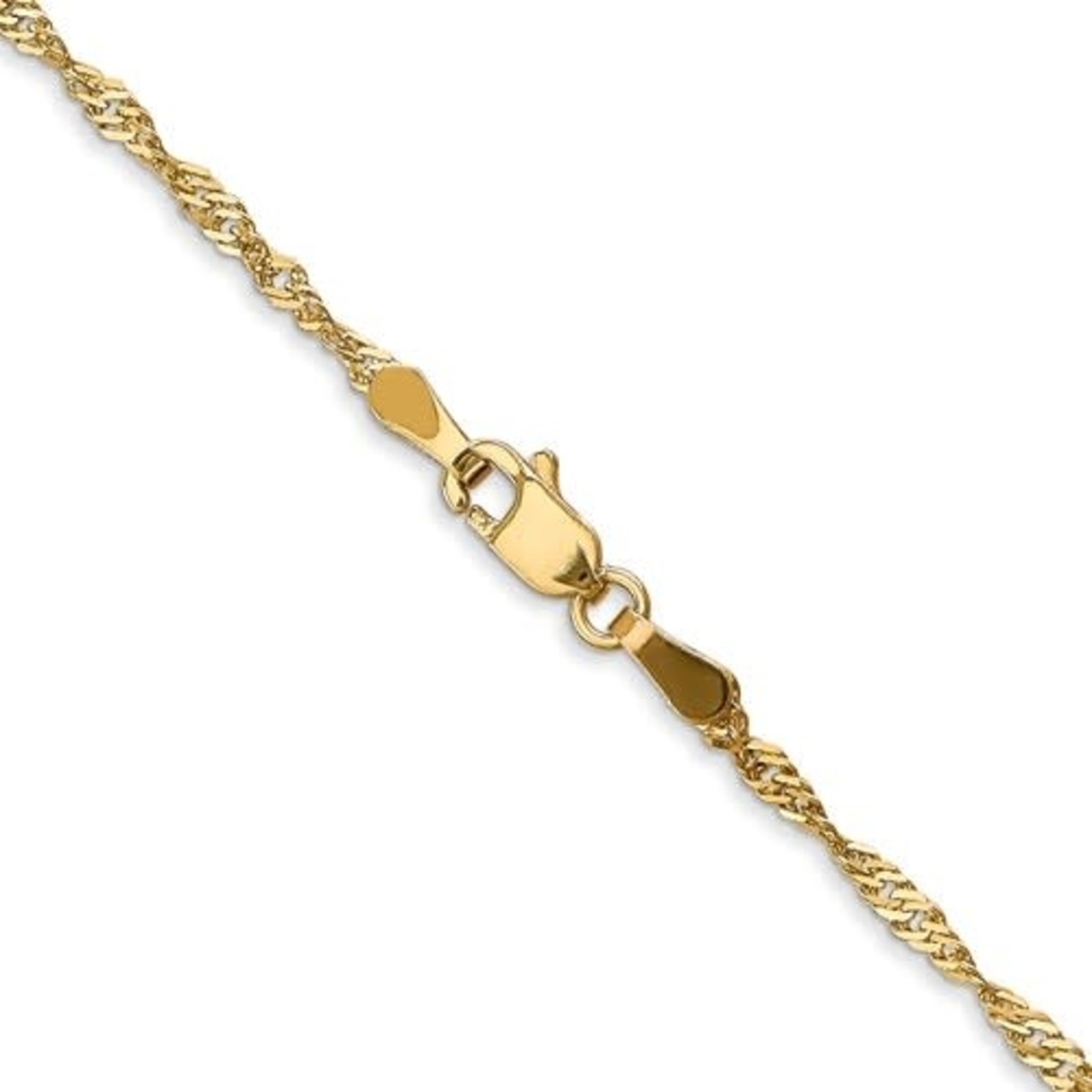 LESLIE'S 14K 20" 1.6mm Singapore Chain 2.74g