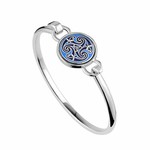 SOLVAR LIMITED Blue Enameled Celtic Knot Bangle