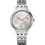 CITIZEN WATCH COMPANY Citizen Quartz Silver Tone Crystal Accent Bracelet Watch w/Day/Date