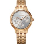 CITIZEN WATCH COMPANY Citizen Quartz Rose Gold Tone Crystal Accent Bracelet Watch w/Day/Date