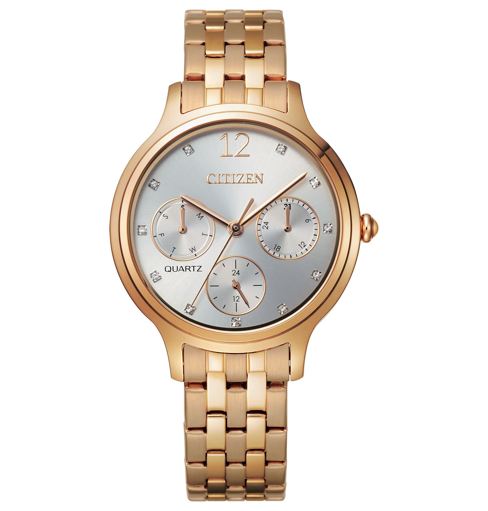 ★ヤマト便発送★レア逆輸入CITIZEN Swarovski Watch EU6084-57A Citizen Women's Crystal Two Tone Stainless Steel Watch