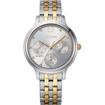 CITIZEN WATCH COMPANY Citizen Quartz Two Tone Crystal Accent Bracelet Watch w/Day/Date