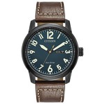 CITIZEN WATCH COMPANY Citizen Eco-Drive Dark Blue Dial w/ Day/Date/ Brown Strap