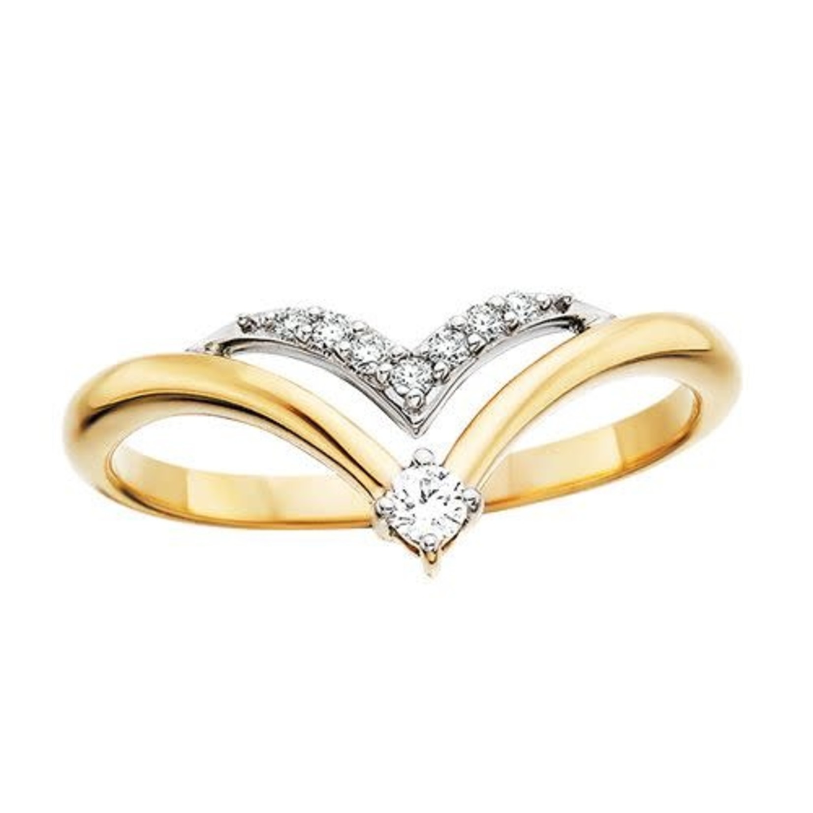 THE BERCO COMPANY, INC. 10K Diamond Chevron Ring 0.10cttw