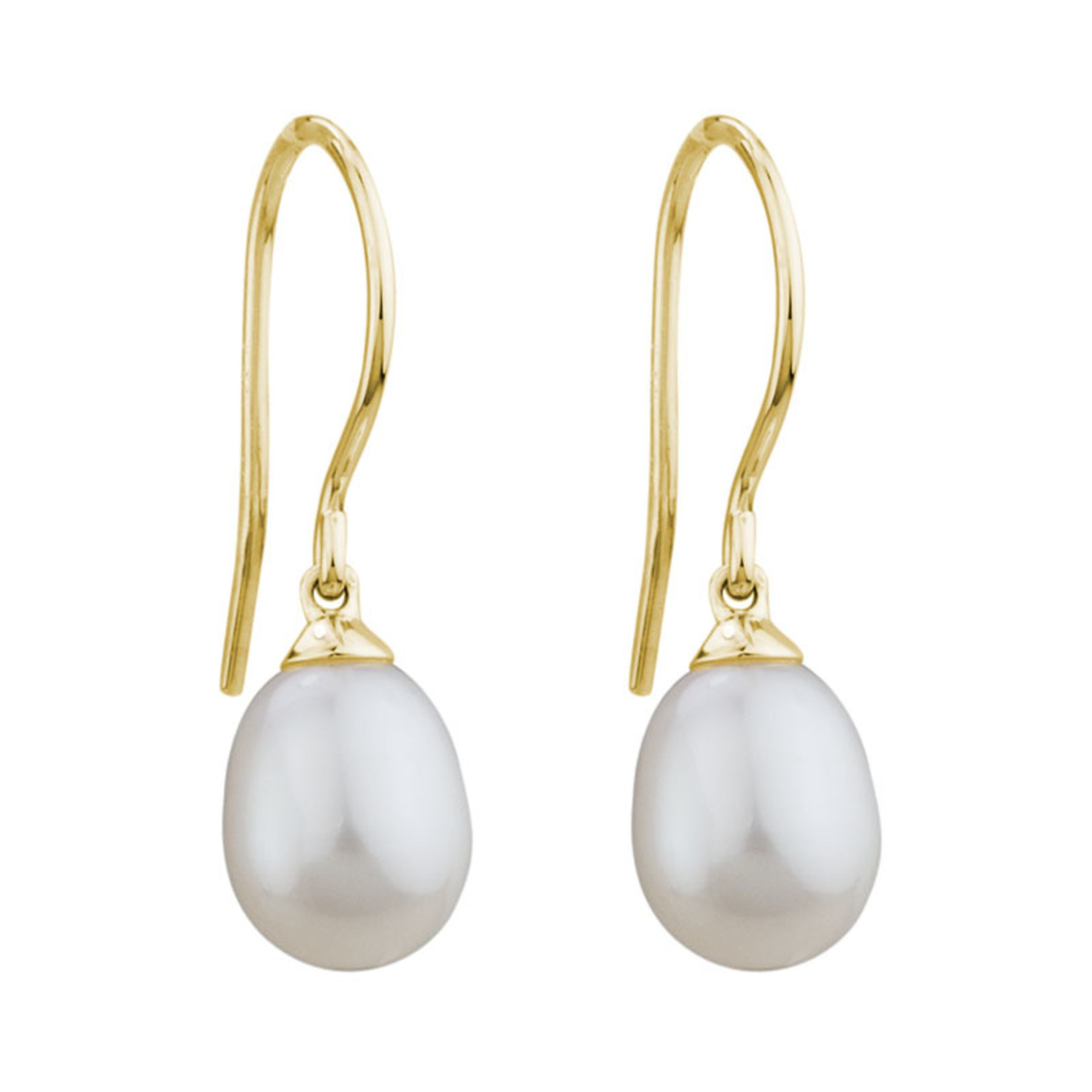 Artistry 14K Oval Freshwater Cultured Pearl Drop Earrings
