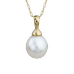Artistry 14K Oval Freshwater Cultured Pearl Pendant