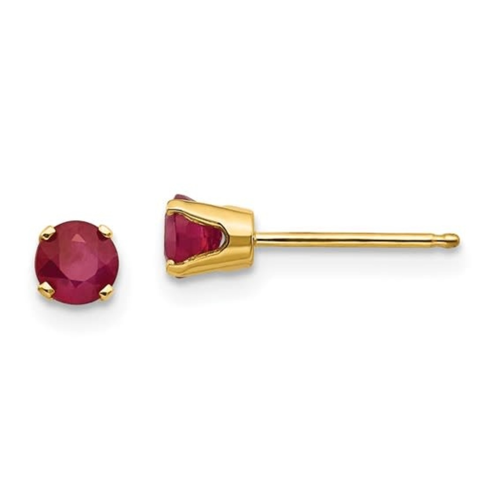 QUALITY GOLD OF CINCINNATI INC 14K 4mm Ruby Earrings