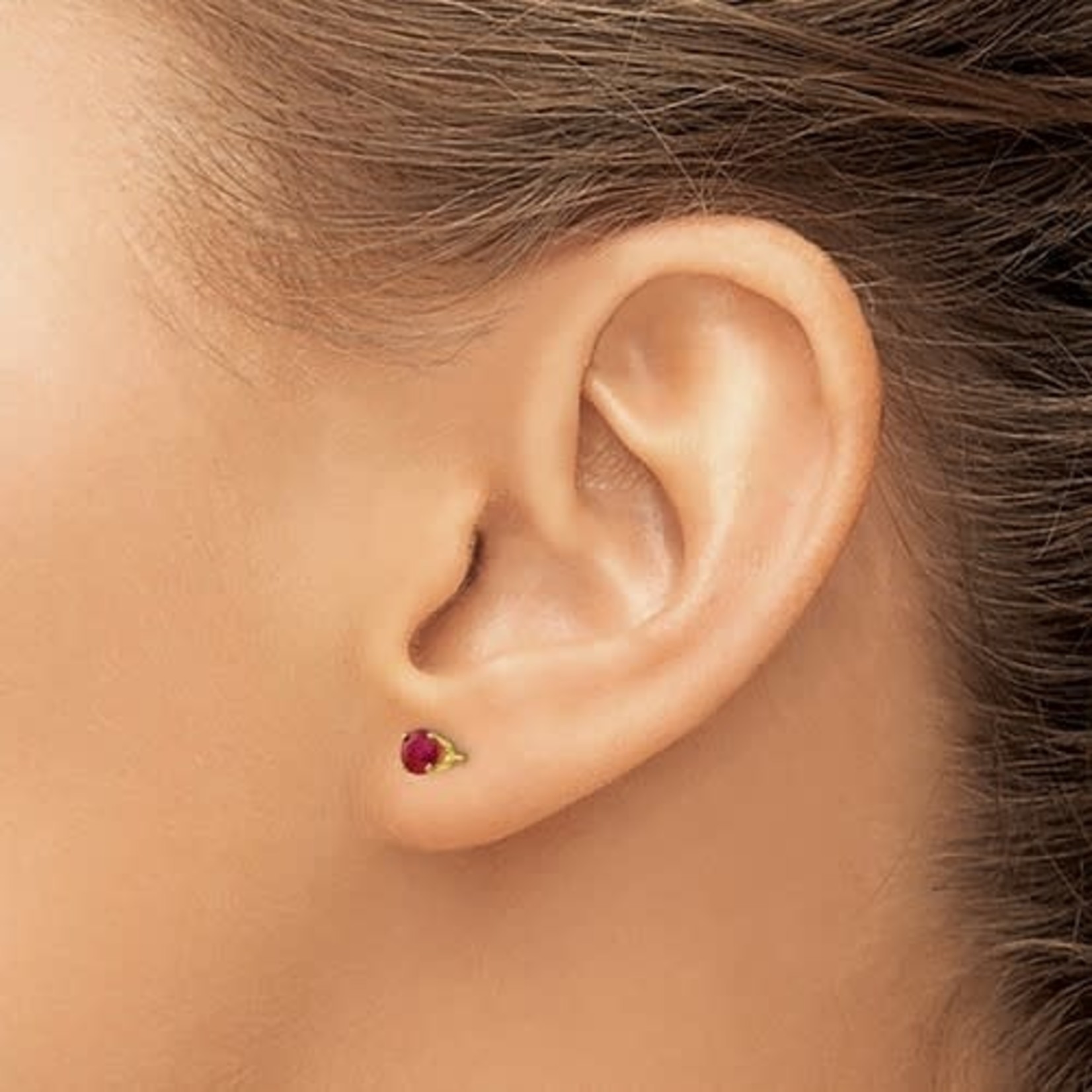 QUALITY GOLD OF CINCINNATI INC 14K 4mm Ruby Earrings